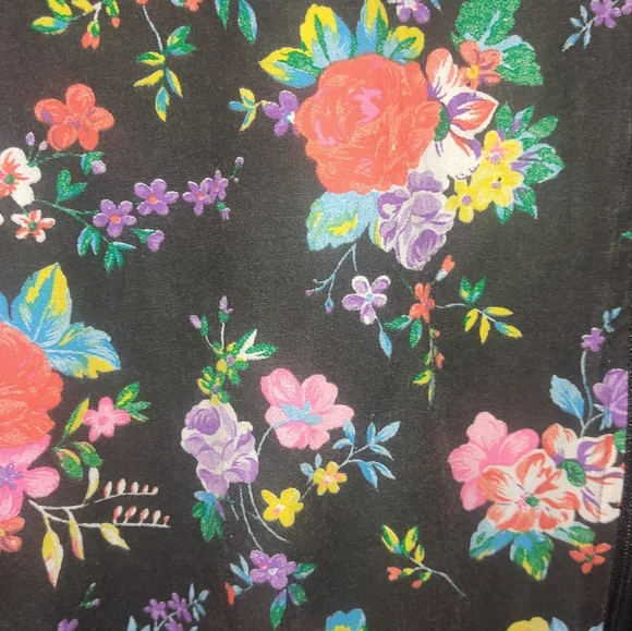 Floral Black Bomber Jacket - Picture 3 of 4